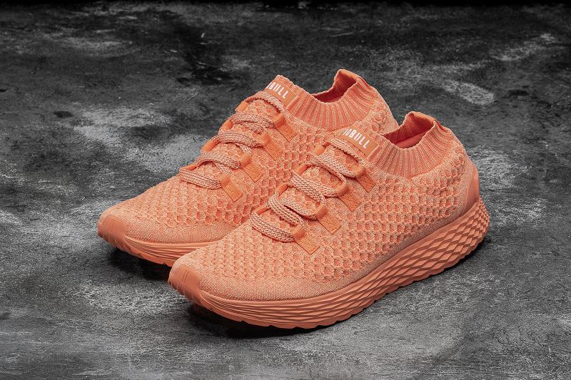 Nobull Melon Knit Runner Men's Running Shoes Orange | USA K1046O